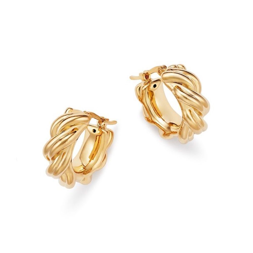 Bloomingdale's Knotted Small Hoop Earrings in 14K Yellow Gold - 100% Exclusive